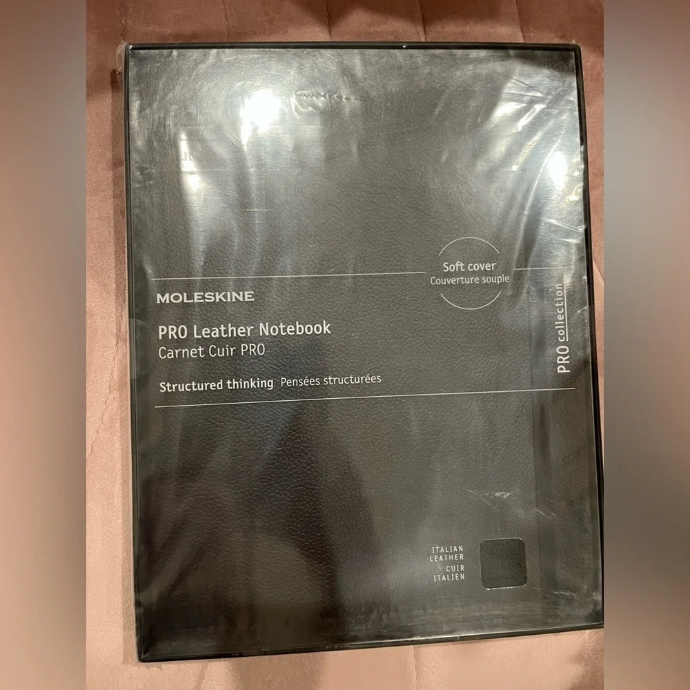 NIB Moleskine Limited Collection Leather Large Ruled Soft Cover Notebook Black